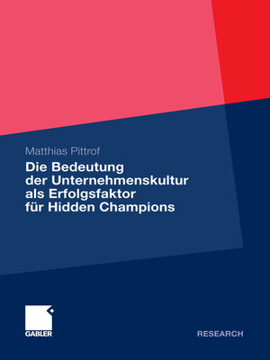 cover image of Die Bedeutung der Unternehmenskultur als Erfolgsfaktor für Hidden Champions